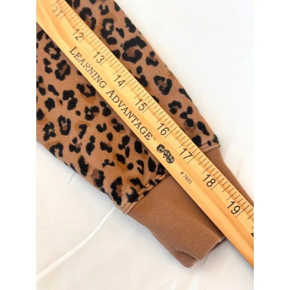 J. Crew Cozy Leopard Print Crewneck Sweatshirt Sz XS EUC preppy, soft - Picture 6 of 7